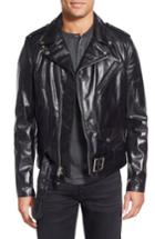 Men's Schott Nyc Perfecto Fit Waxy Leather Moto Jacket