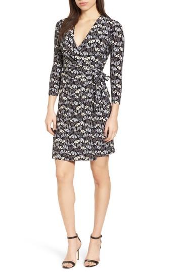 Women's Anne Klein New York Flowerfall Faux Wrap Dress - Blue
