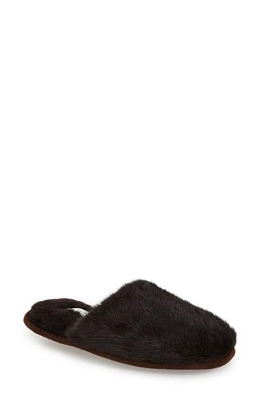 Women's Patricia Green 'whistler' Genuine Mink Fur Slipper