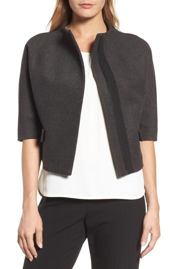 Women's Anne Klein Funnel Neck Cropped Jacket - Grey