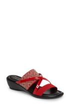 Women's Tuscany By Easy Street Palazzo Sandal N - Red