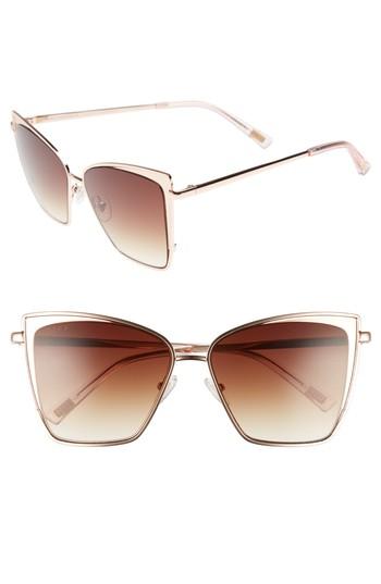 Women's Diff Becky 57mm Sunglasses - Rose/ Brown