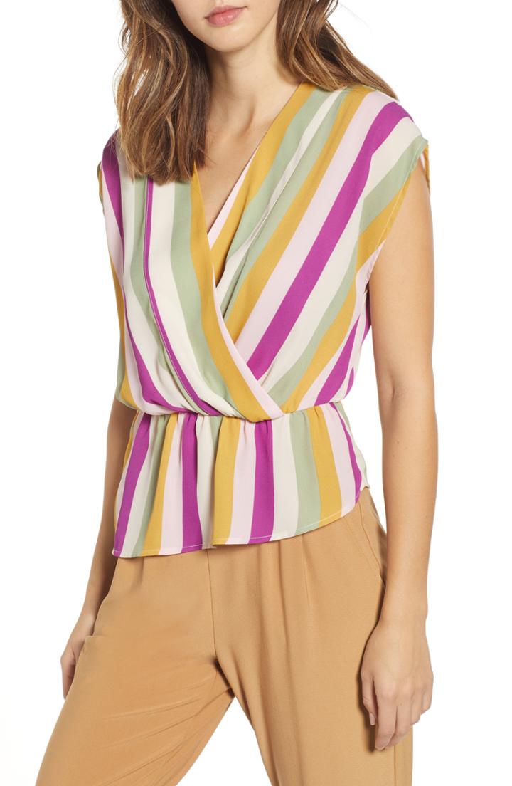 Women's Leith Wrap Style Blouse, Size - Purple