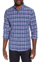 Men's Mizzen+main Regular Fit Plaid Performance Sport Shirt - Blue