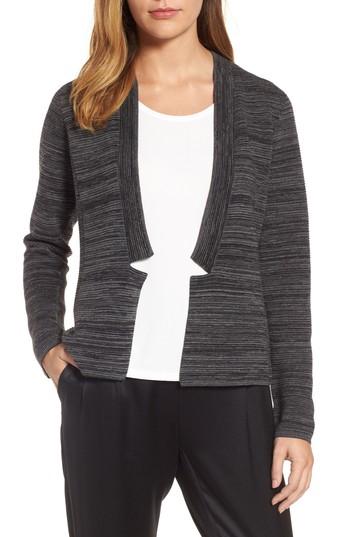 Women's Eileen Fisher Tencel & Organic Cotton Cardigan, Size - Black