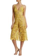 Women's Dress The Population Marion Lace Romper - Yellow