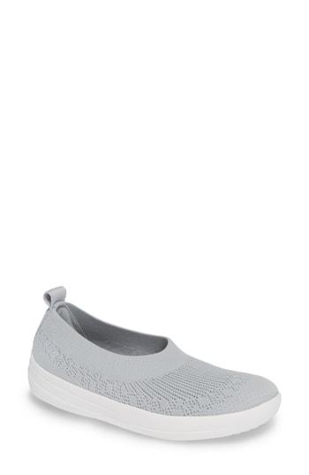 Women's Fitflop Uberknit Ballerina Flat .5 M - Grey