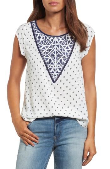 Women's Thml Embroidered Bib Print Top