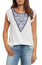 Women's Thml Embroidered Bib Print Top