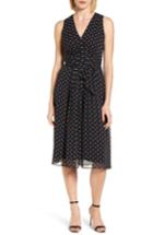 Women's Anne Klein New York Dotted Chiffon Dress - Black