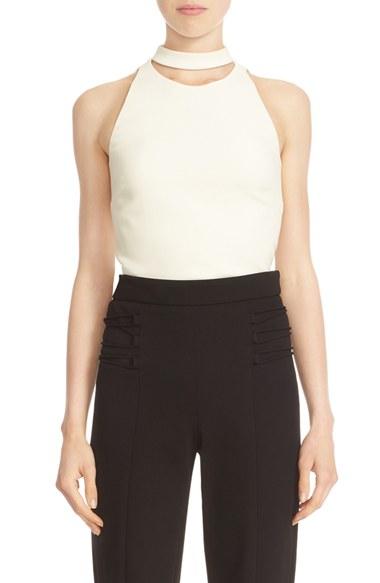 Women's Cushnie Et Ochs Stretch Cady Choker Top - White