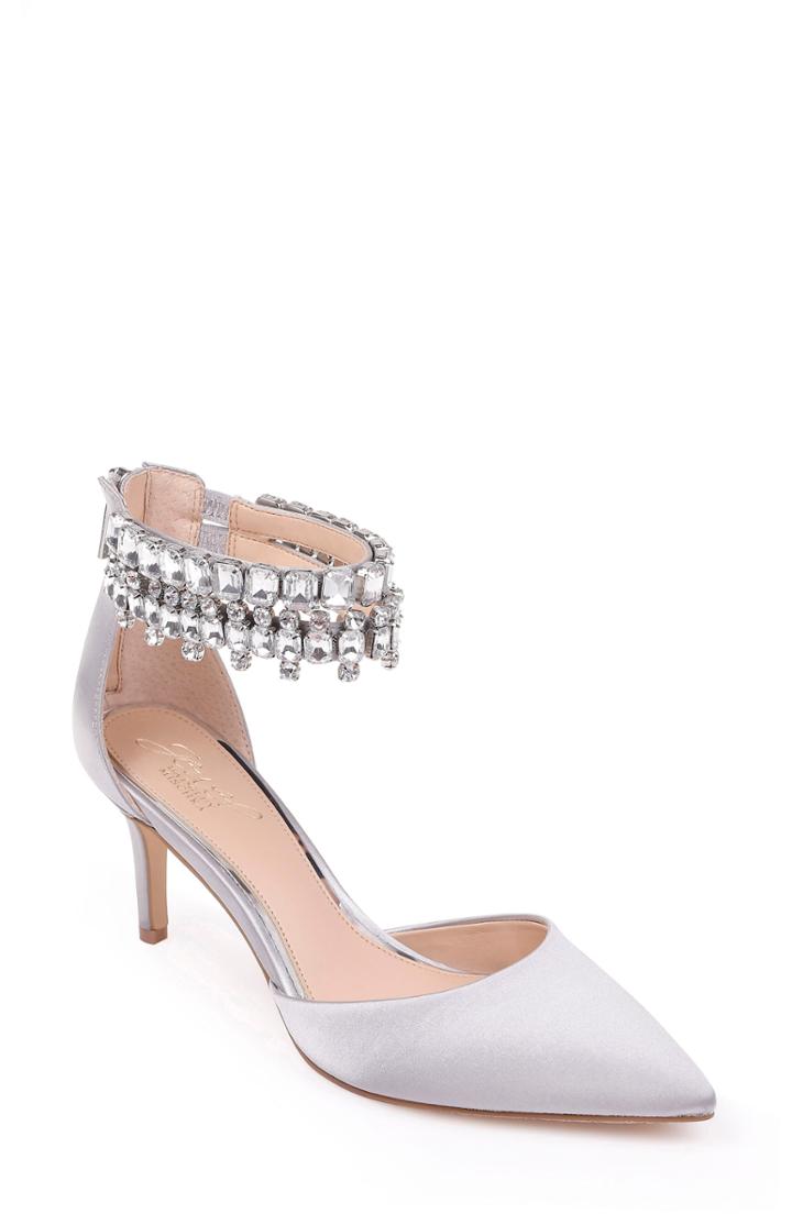 Women's Jewel Badgley Mischka Damonica Crystal Embellished Sandal M - Metallic