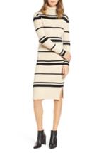 Women's J.o.a. Stripe Turtleneck Dress - Ivory
