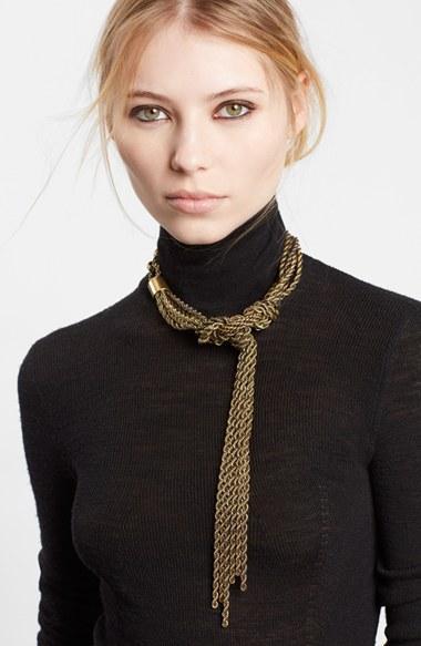 Women's Lanvin Tight Knot Brass Necklace