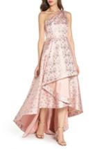 Women's Adrianna Papell One-shoulder High/low Jacquard Gown - Pink