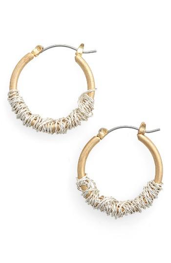 Women's Canvas Jewelry Wrapped Hoop Earrings