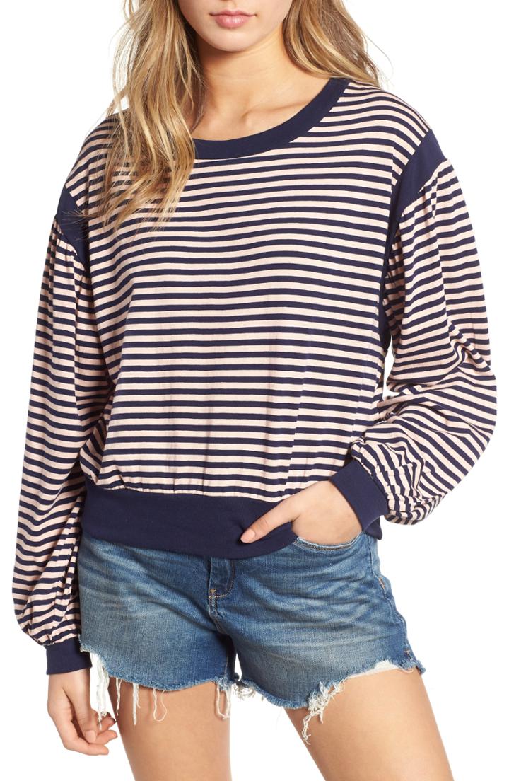 Women's Bp. Stripe Puff Sleeve Tee