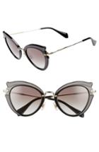 Women's Miu Miu 50mm Cat Eye Sunglasses - Black Gradient