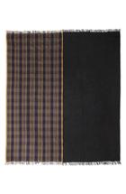 Women's Y's By Yohji Yamamoto Check Wool Scarf