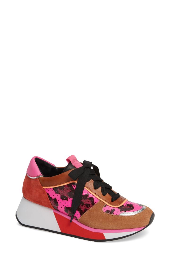 Women's Donald Pliner Prea Colorblock Sneaker M - Pink