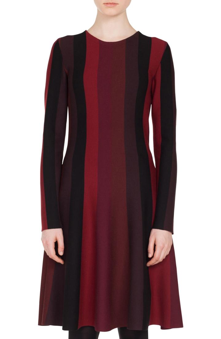 Women's Akris Punto Stripe Wool Dress