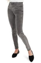 Women's Madewell 10-inch High Waist Corduroy Skinny Jeans - Grey