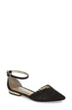 Women's Adrianna Papell Trala Ankle Strap Flat .5 M - Black