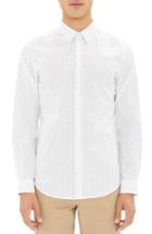 Men's Theory Irving Trim Fit Polka Dot Sport Shirt - White