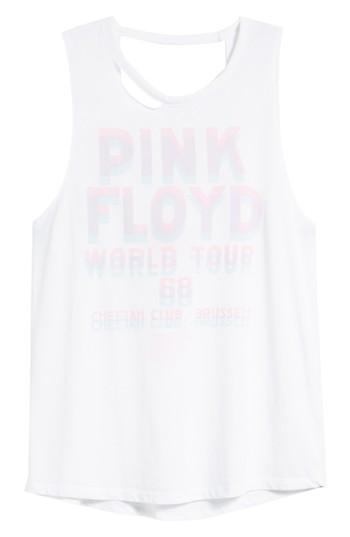 Women's Lucky Brand Pink Floyd Strappy Back Tank - White