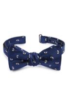 Men's The Tie Bar Reed's Bees Silk Bow Tie, Size - Blue