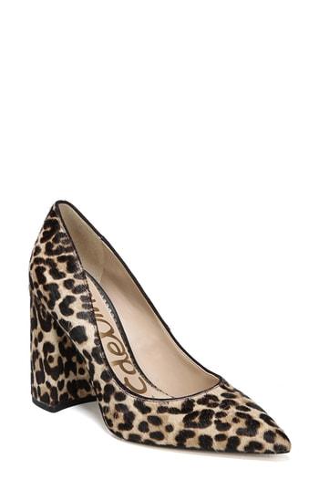 Women's Sam Edelman Halston Genuine Calf Hair Pump M - Brown