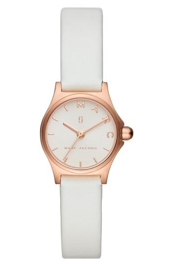 Women's Marc Jacobs Henry Leather Strap Watch, 26mm