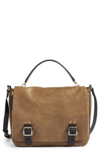 Vince Camuto Delos Leather Messenger Bag - Grey