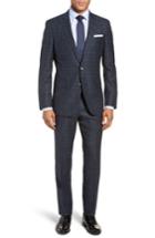 Men's Boss Hutson/gander Trim Fit Windowpane Wool & Silk Suit