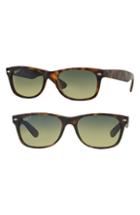 Women's Ray-ban Small New Wayfarer 52mm Polarized Sunglasses - Matte Havana