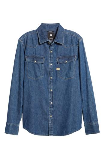 Men's G-star Raw Utility Ha Denim Shirt, Size - Black