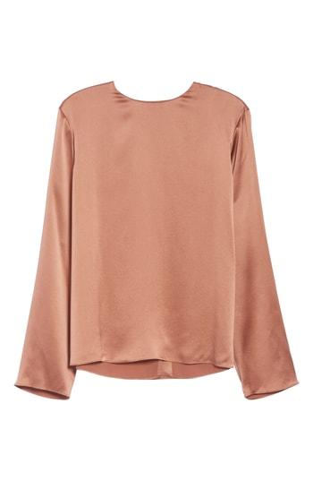 Women's Vince Tie Back Silk Blouse - Coral