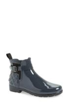 Women's Hunter Original Refined Quilted Gloss Chelsea Boot M - Grey