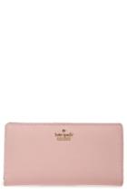 Women's Kate Spade New York 'cameron Street - Stacy' Textured Leather Wallet - Pink