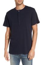 Men's French Connection Henley T-shirt - Blue
