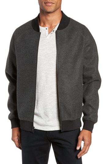 Men's Jeremiah Somerset Bonded Felt Bomber Jacket - Black