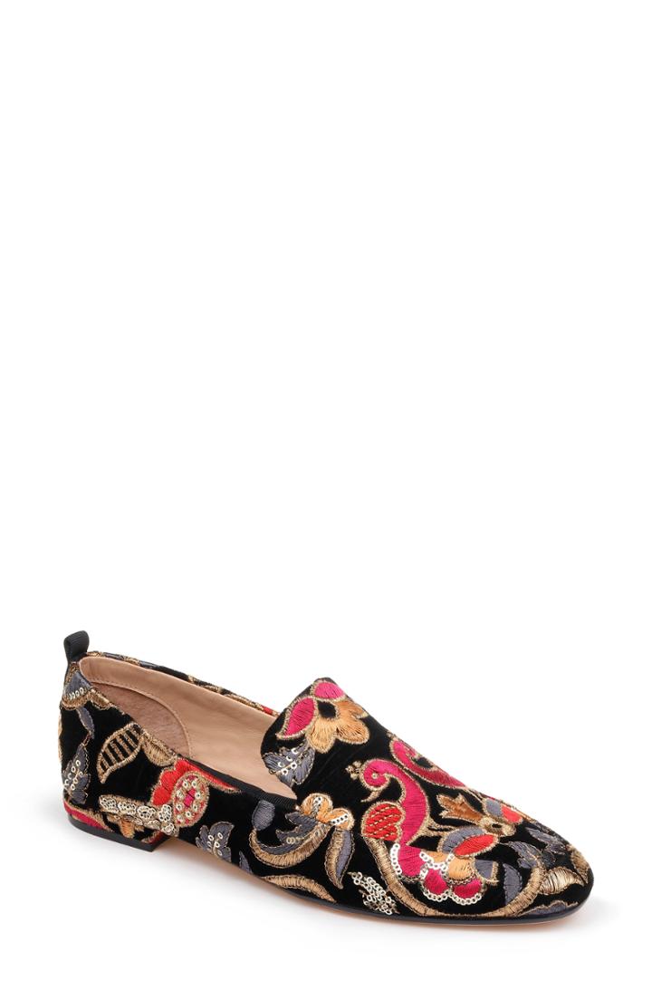 Women's Badgley Mischka Vivianne Smoking Slipper M - Black