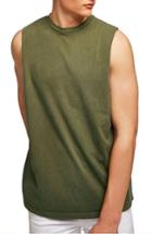 Men's Topman Drop Shoulder Tank - Green