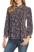 Women's Lucky Brand Michelle Collared Peasant Top - Blue