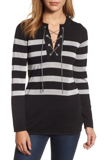 Women's Michael Michael Kors Laced-up Chain Tunic - Grey
