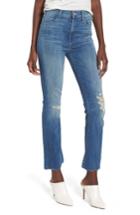 Women's Mother The Hustler High Waist Chew Hem Ankle Jeans - Blue