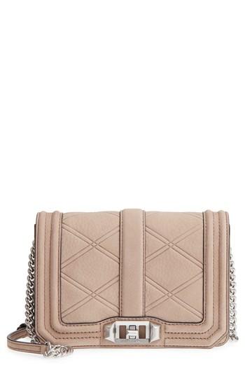 Rebecca Minkoff Small Love Nubuck Leather Crossbody Bag - Green