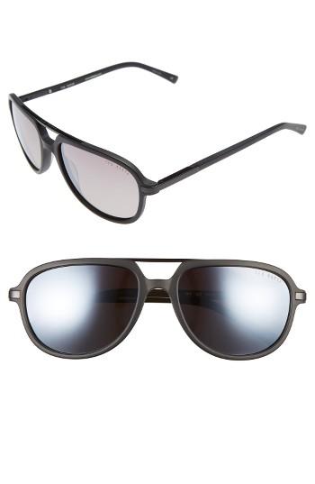 Men's Ted Baker London 59mm Polarized Aviator Sunglasses - Black
