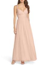 Women's Wtoo Deep V-neck Chiffon & Tulle Gown - Brown