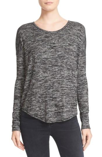 Women's Rag & Bone/jean 'hudson' Long Sleeve Tee - Black